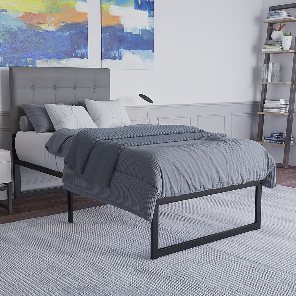 Alt View 14. Alamont Home - Bentley Twin Platform Bed - Black.