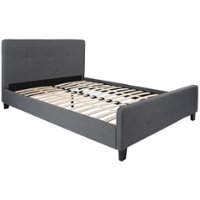 Flash Furniture - Tribeca Queen Platform Bed - Dark Gray - Front_Zoom
