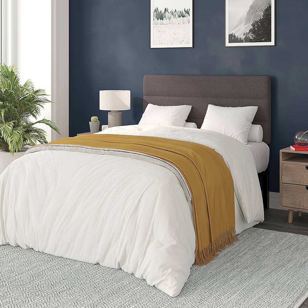 Alt View 12. Alamont Home - Paxton Full Headboard - Upholstered - Gray.