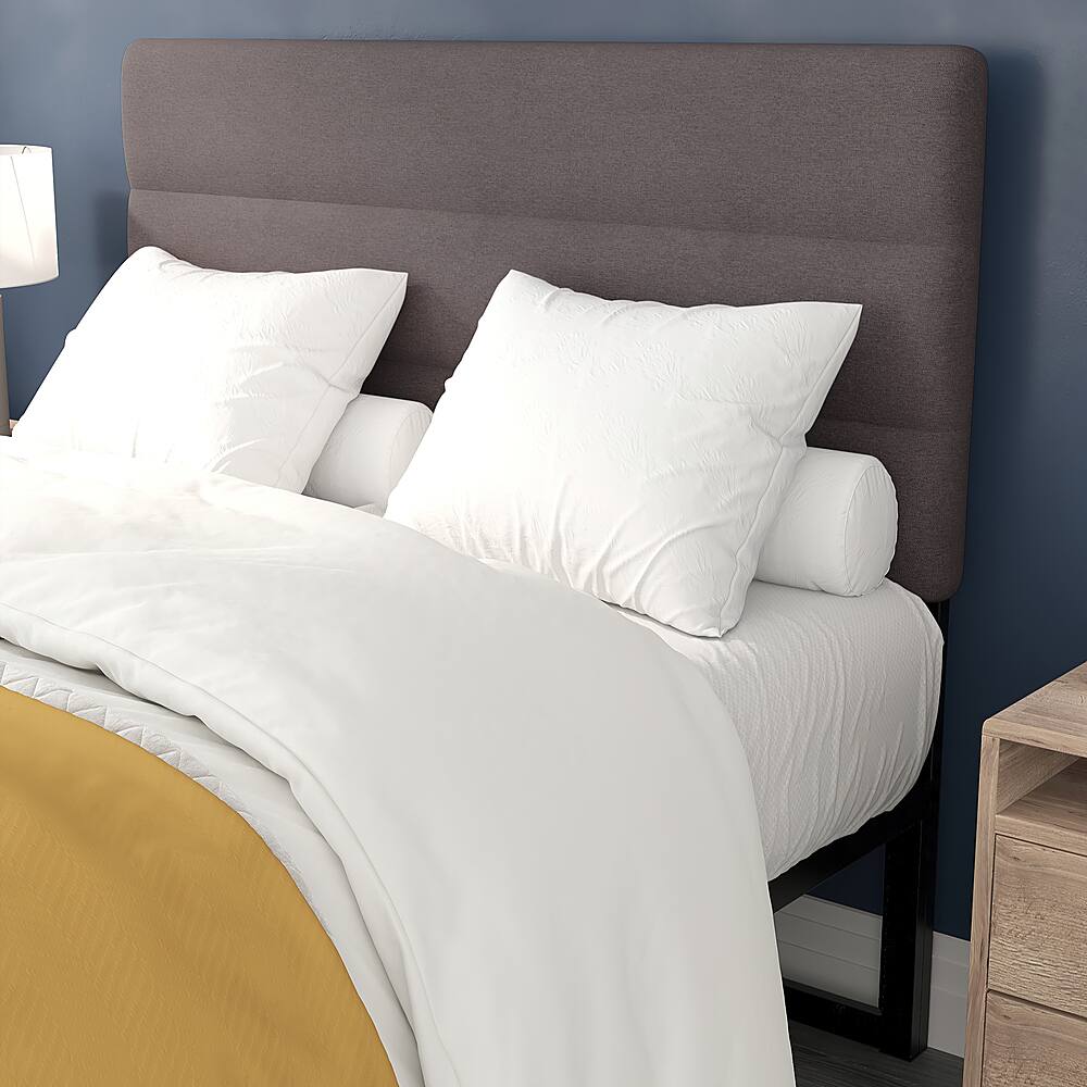 Alt View 14. Alamont Home - Paxton Full Headboard - Upholstered - Gray.