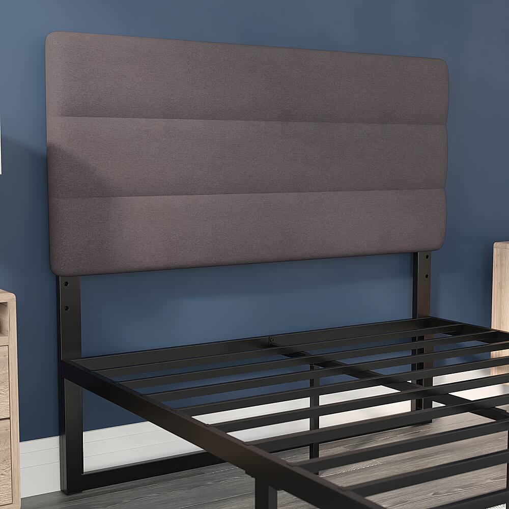 Alt View 15. Alamont Home - Paxton Full Headboard - Upholstered - Gray.