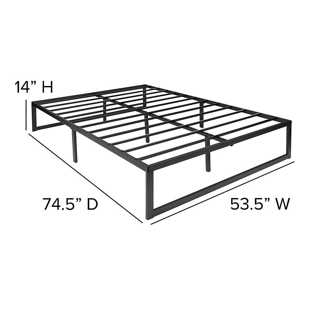 Left View: Flash Furniture - Bentley Full Platform Bed - Black