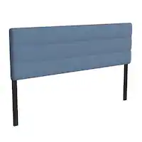 Alamont Home - Paxton King Headboard - Upholstered - Blue - Front_Zoom