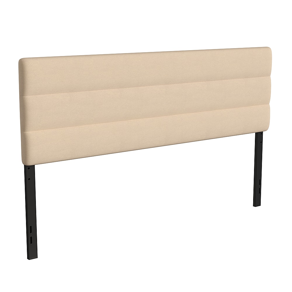 Front. Alamont Home - Paxton King Headboard - Upholstered - Cream.