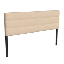 Flash Furniture - Paxton King Headboard - Upholstered - Cream - Front_Zoom