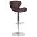 Alt View 16. Alamont Home - Contemporary Vinyl Adjustable Height Curved Back Barstool (set of 2) - Brown Vinyl.