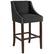 Front. Alamont Home - Carmel Series Transitional Walnut Barstool - Charcoal Fabric.