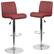 Front. Alamont Home - Contemporary Vinyl Adjustable Height Barstool with Rolled Seat (set of 2) - Burgundy.