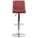 Alt View 11. Alamont Home - Contemporary Vinyl Adjustable Height Barstool with Rolled Seat (set of 2) - Burgundy.