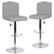Front. Alamont Home - Bellagio Contemporary Adjustable Height Barstool (set of 2) - Light Gray Fabric.