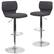 Front. Alamont Home - Contemporary Vinyl Adjustable Height Barstool (set of 2) - Charcoal Fabric.