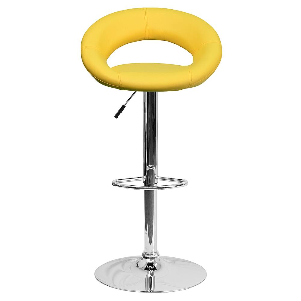 Alamont Home Contemporary Vinyl Rounded OrbitStyle Back Barstool (set