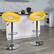 Alt View 13. Alamont Home - Contemporary Vinyl Rounded Orbit-Style Back Barstool (set of 2) - Yellow.