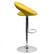 Alt View 17. Alamont Home - Contemporary Vinyl Rounded Orbit-Style Back Barstool (set of 2) - Yellow.