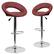 Front. Alamont Home - Contemporary Vinyl Rounded Orbit-Style Back Barstool (set of 2) - Burgundy.