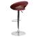 Alt View 16. Alamont Home - Contemporary Vinyl Rounded Orbit-Style Back Barstool (set of 2) - Burgundy.