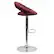 Alt View 17. Alamont Home - Contemporary Vinyl Rounded Orbit-Style Back Barstool (set of 2) - Burgundy.