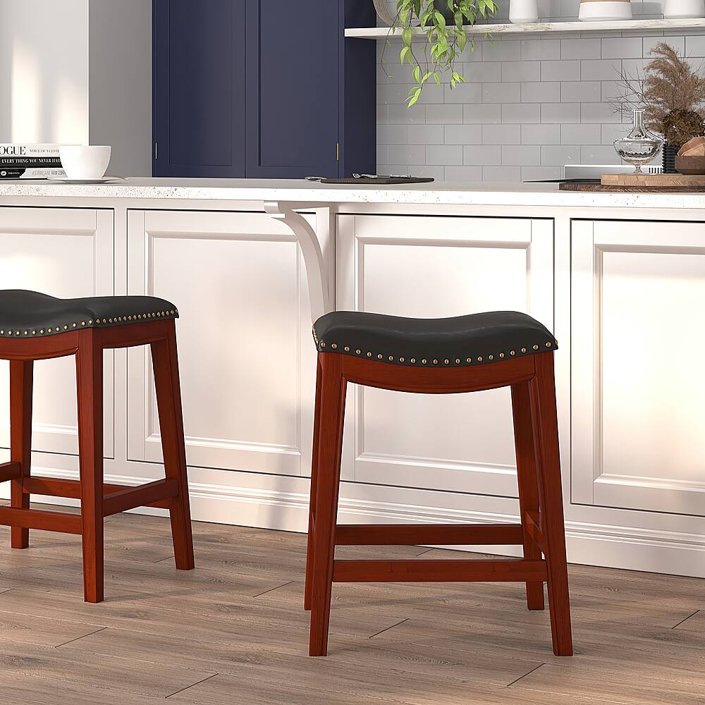 Best Buy Alamont Home 26'' High Backless Wood Counter Height Stool