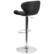 Alt View 16. Alamont Home - Contemporary Vinyl Adjustable Height Curved Back Barstool (set of 2) - Black Vinyl.