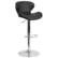 Alt View 17. Alamont Home - Contemporary Vinyl Adjustable Height Curved Back Barstool (set of 2) - Black Vinyl.