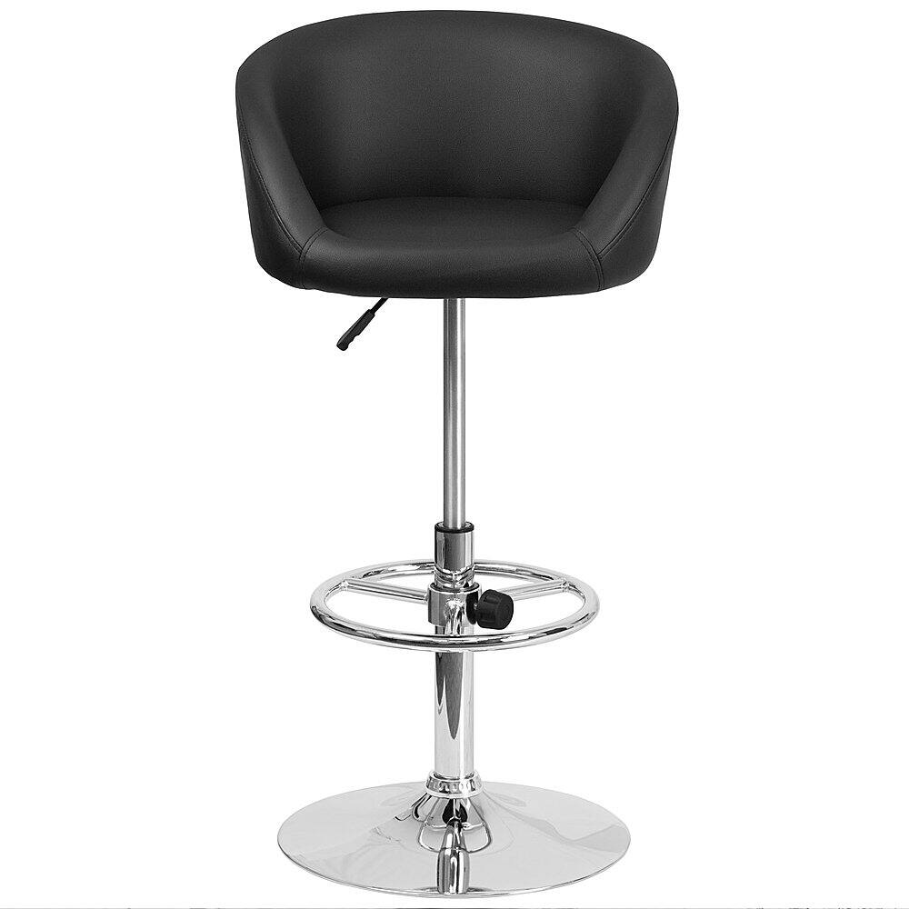 Alt View 12. Alamont Home - Contemporary Adjustable Height Barstool - Black Vinyl.