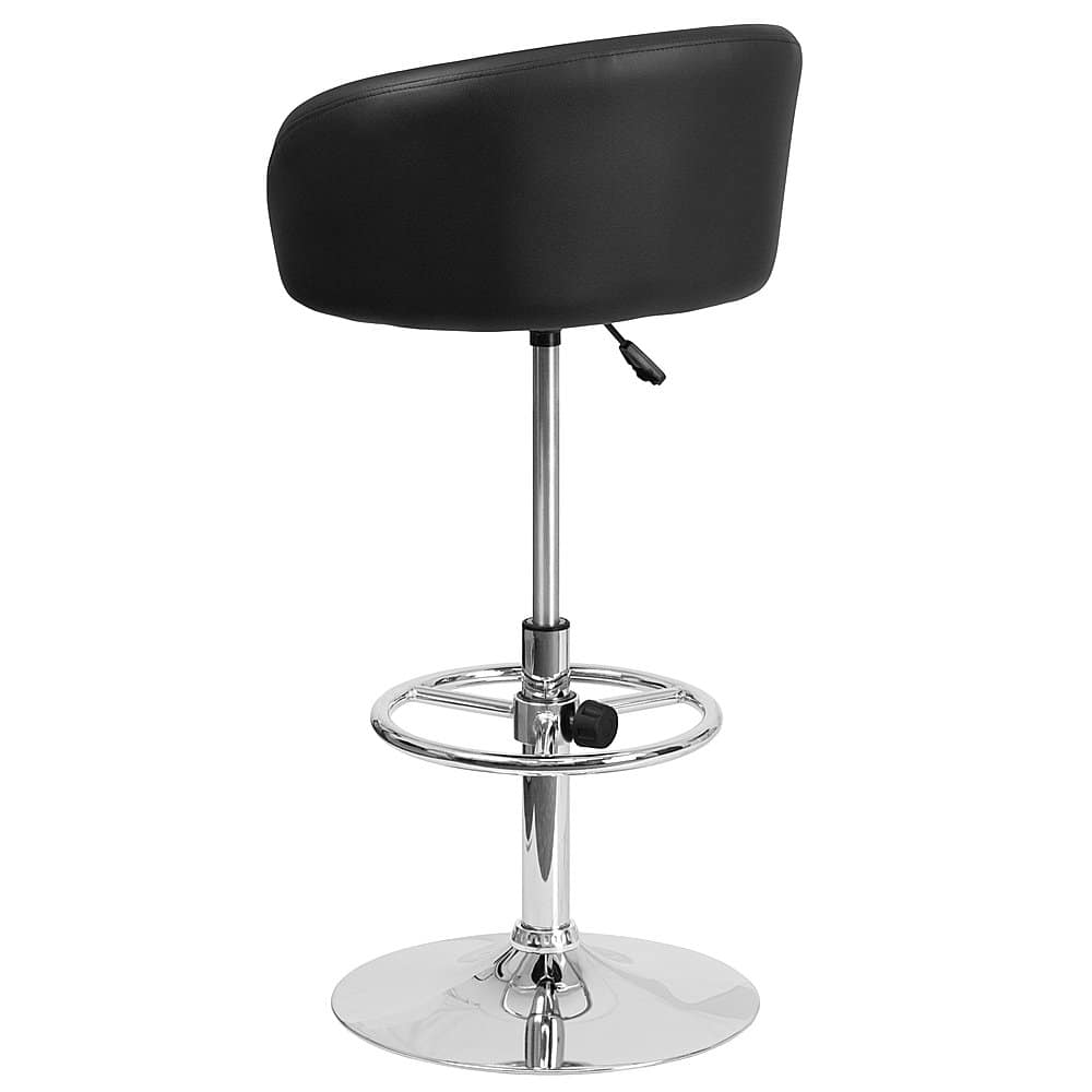 Alt View 17. Alamont Home - Contemporary Adjustable Height Barstool - Black Vinyl.