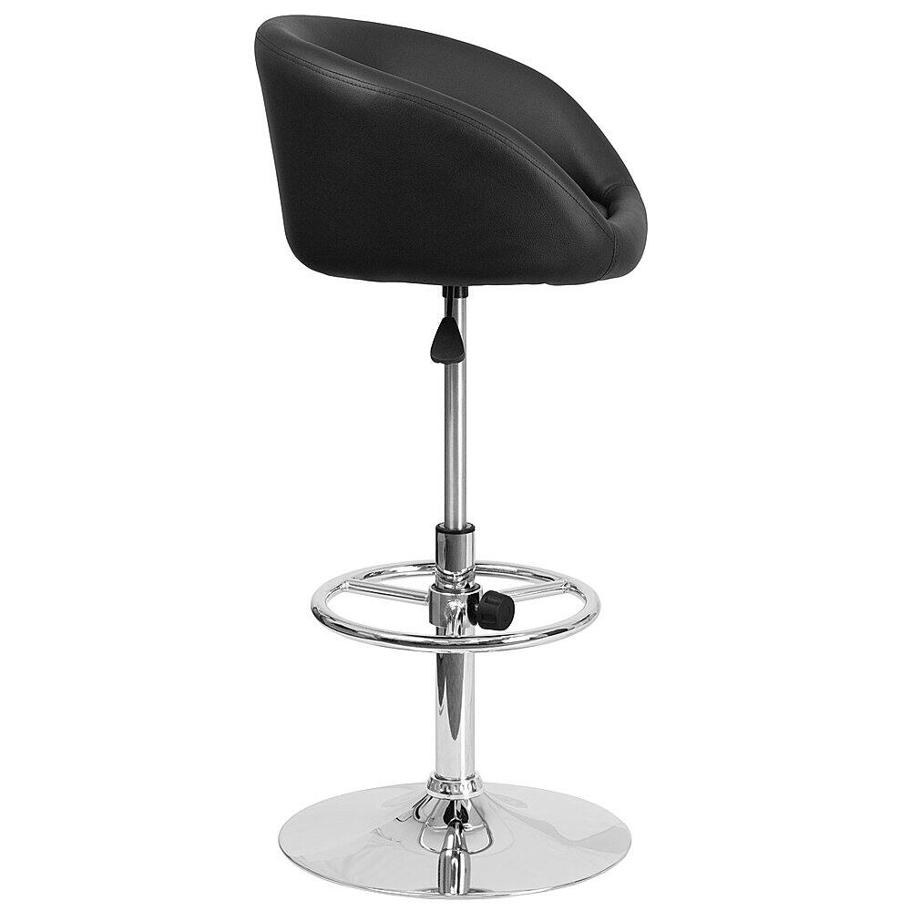 Alt View 19. Alamont Home - Contemporary Adjustable Height Barstool - Black Vinyl.