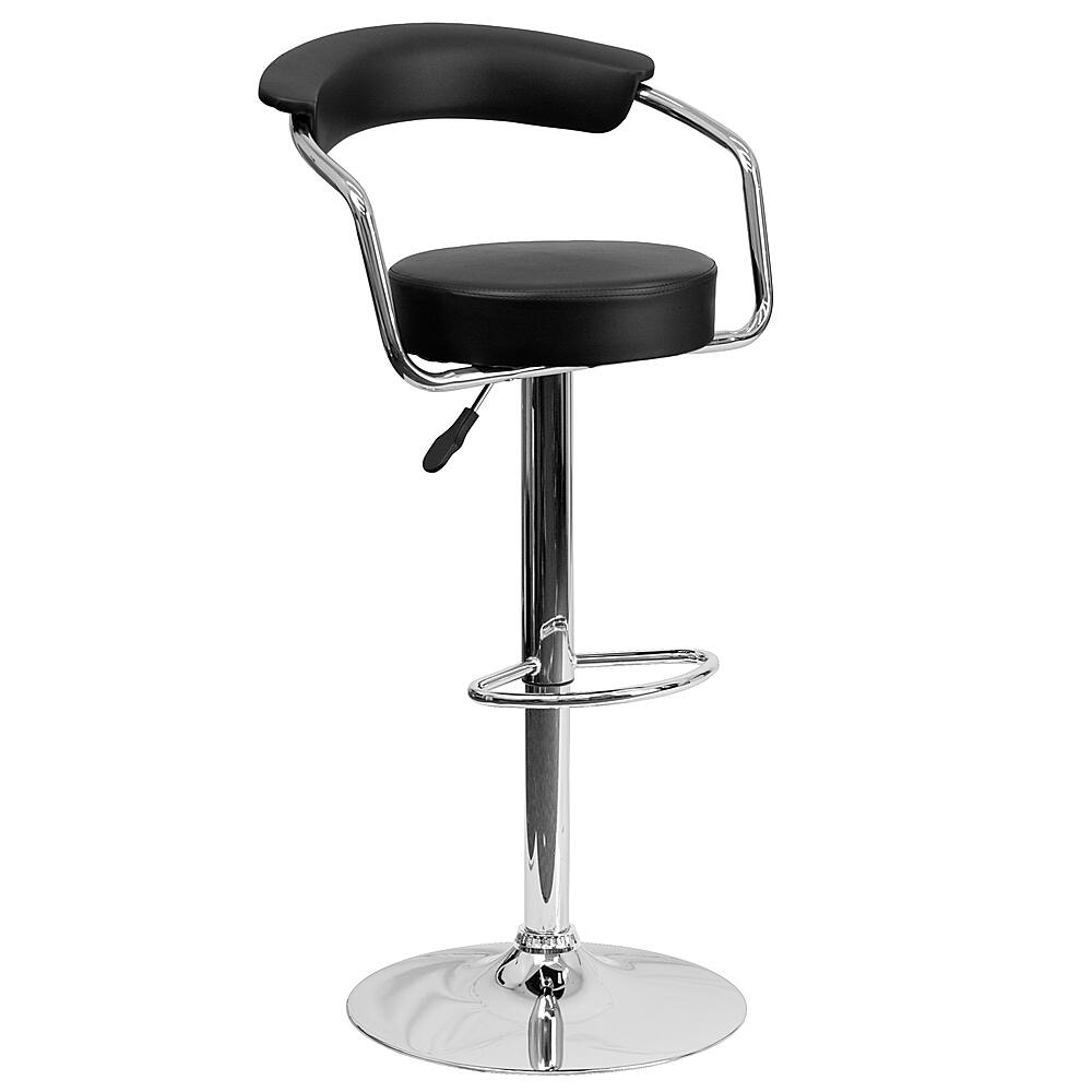 Flash Furniture Contemporary Vinyl Adjustable Height Barstool with Arms
