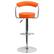Alt View 11. Alamont Home - Contemporary Vinyl Adjustable Height Barstool with Arms (set of 2) - Orange.