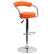 Alt View 16. Alamont Home - Contemporary Vinyl Adjustable Height Barstool with Arms (set of 2) - Orange.