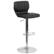 Alt View 16. Alamont Home - Contemporary Vinyl Adjustable Height Barstool (set of 2) - Black Vinyl.