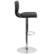 Alt View 17. Alamont Home - Contemporary Vinyl Adjustable Height Barstool (set of 2) - Black Vinyl.