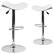 Front. Alamont Home - Contemporary Vinyl Adjustable Height Barstool with Wavy Seat (set of 2) - White.