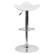 Alt View 11. Alamont Home - Contemporary Vinyl Adjustable Height Barstool with Wavy Seat (set of 2) - White.