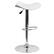 Alt View 16. Alamont Home - Contemporary Vinyl Adjustable Height Barstool with Wavy Seat (set of 2) - White.