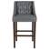 Alt View 11. Alamont Home - Carmel Series Transitional Tufted Walnut Barstool - Light Gray LeatherSoft.