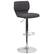 Front. Alamont Home - Contemporary Vinyl Adjustable Height Barstool - Charcoal Fabric.
