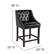 Alt View 15. Alamont Home - Carmel Series Transitional Walnut Counter Height Stool (set of 2) - Black LeatherSoft.