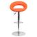 Alt View 12. Alamont Home - Contemporary Vinyl Rounded Orbit-Style Back Barstool (set of 2) - Orange.