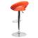 Alt View 16. Alamont Home - Contemporary Vinyl Rounded Orbit-Style Back Barstool (set of 2) - Orange.