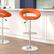 Alt View 14. Alamont Home - Contemporary Vinyl Rounded Orbit-Style Back Barstool (set of 2) - Orange.