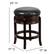 Alt View 13. Alamont Home - 24'' High Backless Wood Counter Height Stool with Carved Apron and LeatherSoft Swivel Seat - Cappuccino.