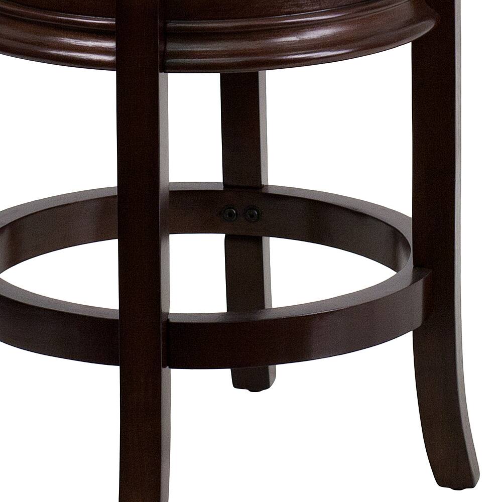 Alamont Home 24'' High Backless Wood Counter Height Stool with Carved