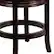 Alt View 14. Alamont Home - 24'' High Backless Wood Counter Height Stool with Carved Apron and LeatherSoft Swivel Seat - Cappuccino.