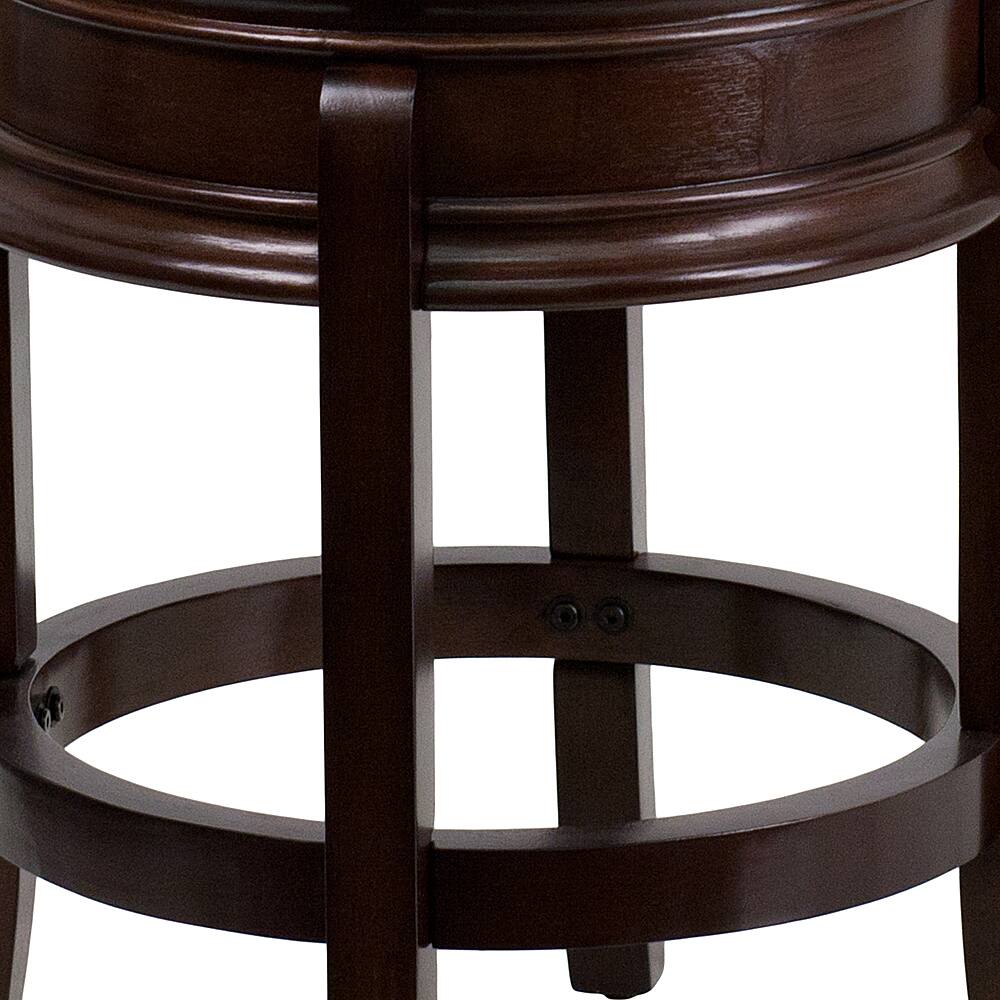 Alamont Home 24'' High Backless Wood Counter Height Stool with Carved
