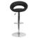 Alt View 12. Alamont Home - Contemporary Vinyl Rounded Orbit-Style Back Barstool (set of 2) - Black.