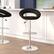 Alt View 14. Alamont Home - Contemporary Vinyl Rounded Orbit-Style Back Barstool (set of 2) - Black.