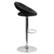 Alt View 17. Alamont Home - Contemporary Vinyl Rounded Orbit-Style Back Barstool (set of 2) - Black.