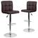Front. Alamont Home - Contemporary Quilted Vinyl Adjustable Height Barstool (set of 2) - Brown.