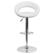 Alt View 12. Alamont Home - Contemporary Vinyl Rounded Orbit-Style Back Barstool (set of 2) - White.